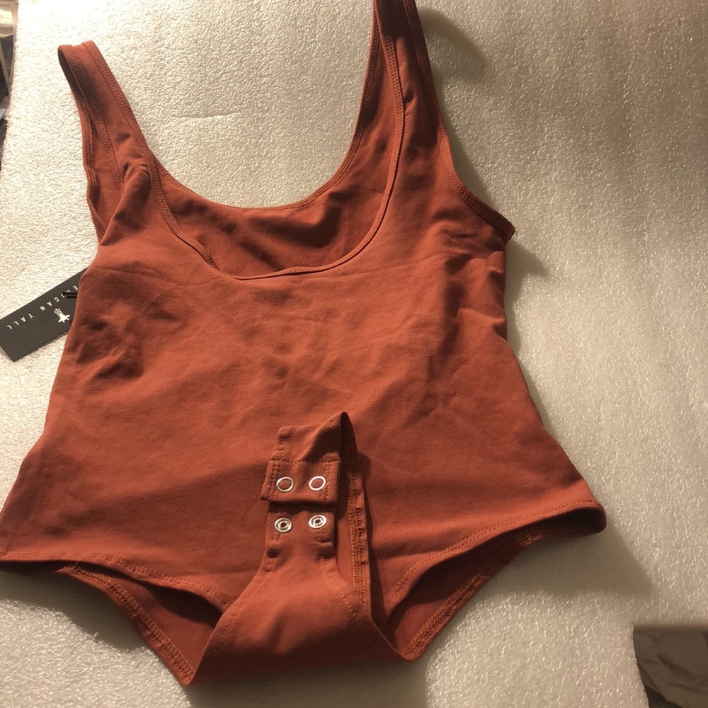 American tall one piece swimming suit-brown